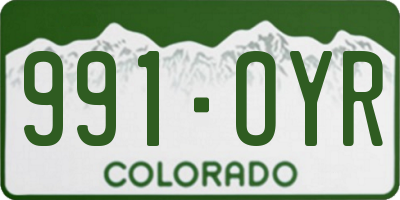 CO license plate 991OYR