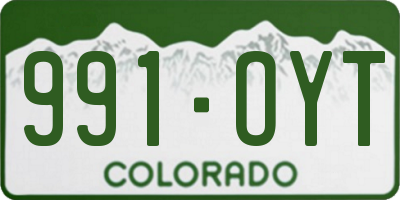 CO license plate 991OYT