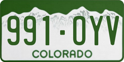 CO license plate 991OYV