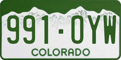 CO license plate 991OYW