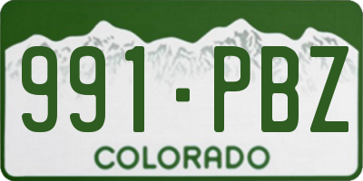 CO license plate 991PBZ
