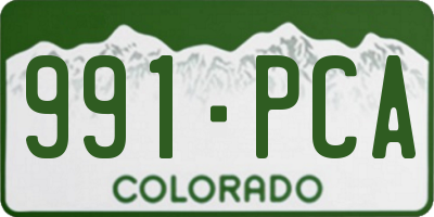 CO license plate 991PCA