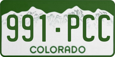 CO license plate 991PCC