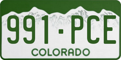 CO license plate 991PCE