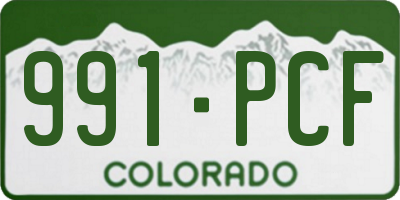 CO license plate 991PCF