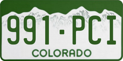 CO license plate 991PCI