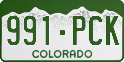 CO license plate 991PCK