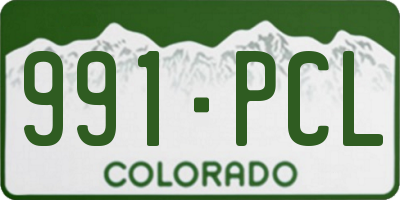 CO license plate 991PCL