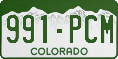 CO license plate 991PCM