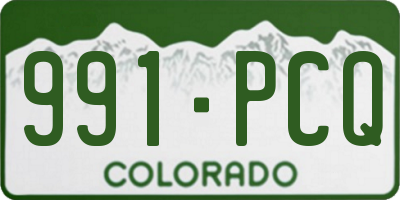 CO license plate 991PCQ