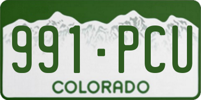 CO license plate 991PCU