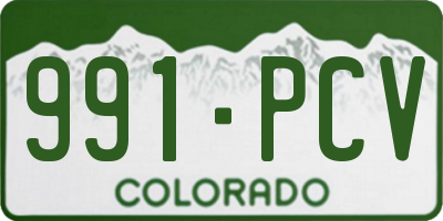 CO license plate 991PCV