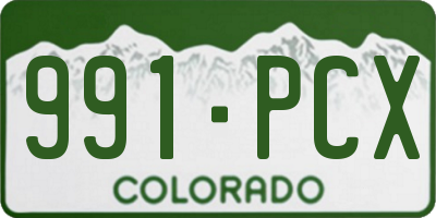 CO license plate 991PCX