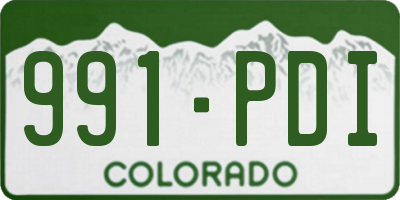 CO license plate 991PDI
