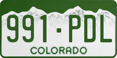 CO license plate 991PDL
