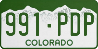 CO license plate 991PDP