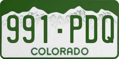 CO license plate 991PDQ