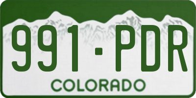 CO license plate 991PDR