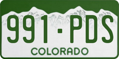 CO license plate 991PDS