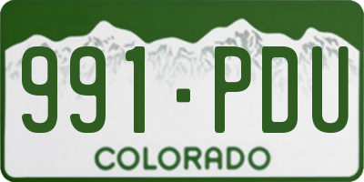 CO license plate 991PDU
