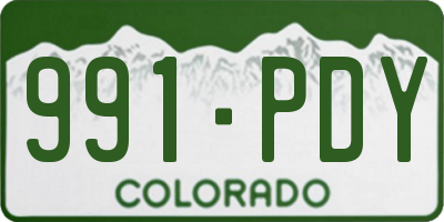 CO license plate 991PDY