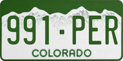 CO license plate 991PER