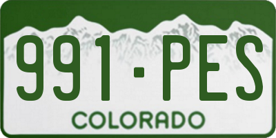 CO license plate 991PES