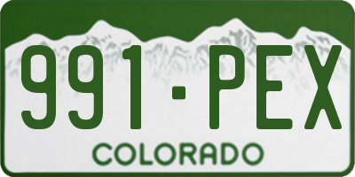 CO license plate 991PEX