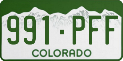 CO license plate 991PFF