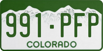 CO license plate 991PFP
