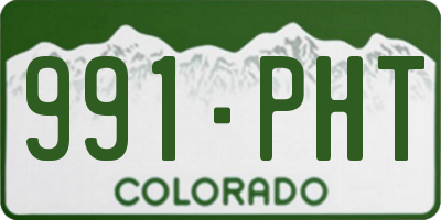CO license plate 991PHT
