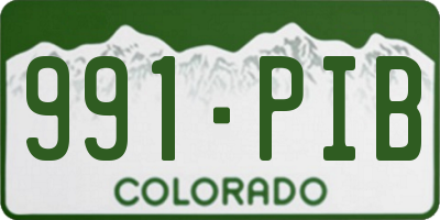 CO license plate 991PIB