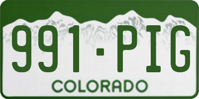 CO license plate 991PIG