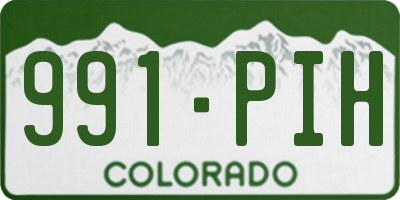CO license plate 991PIH