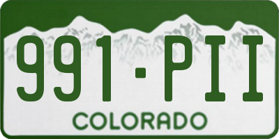 CO license plate 991PII