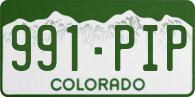 CO license plate 991PIP