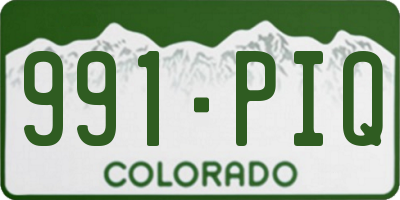 CO license plate 991PIQ