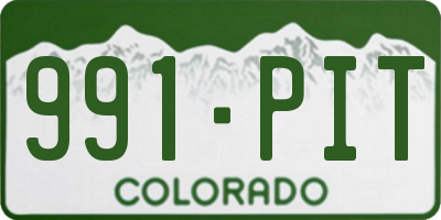 CO license plate 991PIT