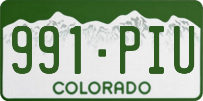 CO license plate 991PIU