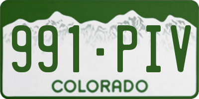 CO license plate 991PIV