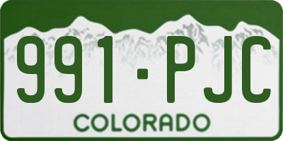 CO license plate 991PJC