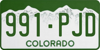 CO license plate 991PJD