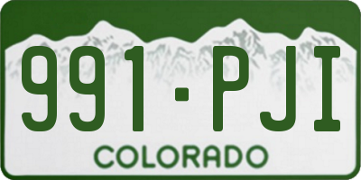 CO license plate 991PJI