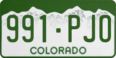 CO license plate 991PJO