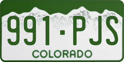 CO license plate 991PJS