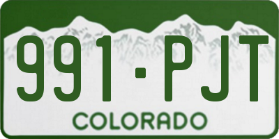 CO license plate 991PJT