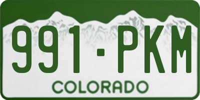 CO license plate 991PKM