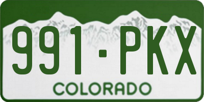 CO license plate 991PKX
