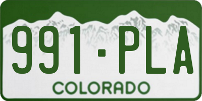 CO license plate 991PLA