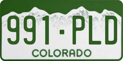CO license plate 991PLD